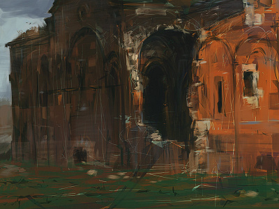 WIP: Church alchemy digital environment painting photoshop