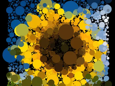 Circular Sunflower filter flower