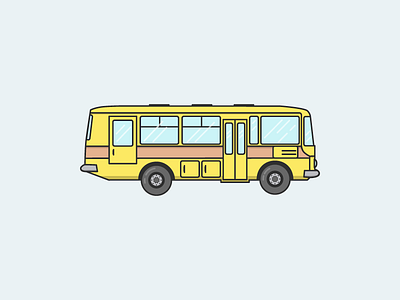 PAZ bus bus flat illustration paz vector