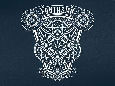 Fantasma badge banner blade crest deonic fantasma gear t shirt vector