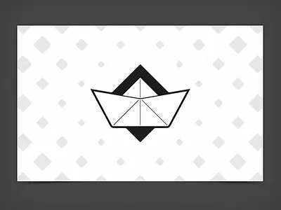 Pixelboat boat businesscard card folded geometrical geometry graphic design logo logotype minimal paper pixel