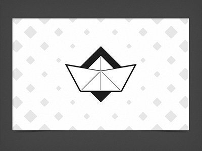 Pixelboat boat businesscard card folded geometrical geometry graphic design logo logotype minimal paper pixel