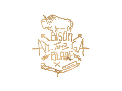 Logo Design - Bison and Blade branding hand hand lettering illustration lettering logo logo design personal typography