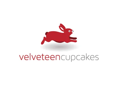 Velveteen Cupcakes branding cupcakes logo rabbit