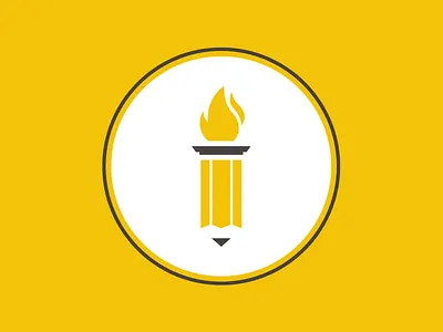 Blazer Buddies icon leadership logo pencil school torch