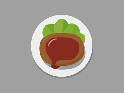 steak color dinner dish flatten flattening food invitation ios7 plant plate steak