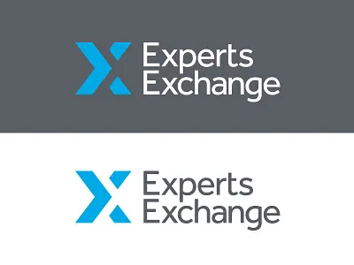 Experts Exchange Logo blue blue grey corporate exchange expert logo tech tech logo
