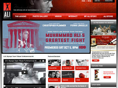 Muhammad Ali Web/Mobile Experiences ali mobile muhammad ali website