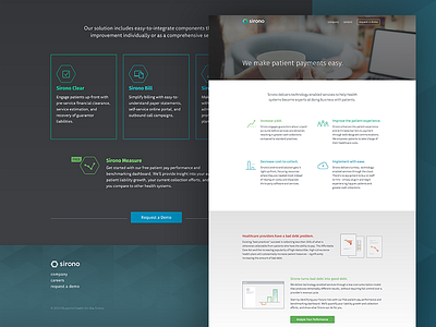 Sirono Homepage branding enterprise health marketing services sirono web