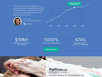 Client Page casestudy clean clients graph grid parallax stats testimonials