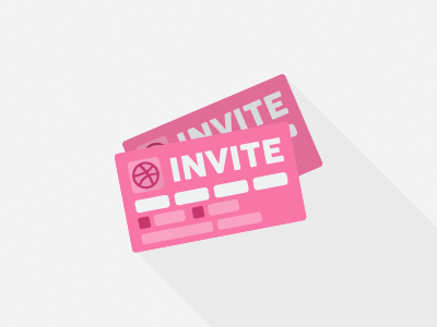 #28 - Dribbble Invites x2 1dad 2 card dribbble invitation invite invites pink prospect x2