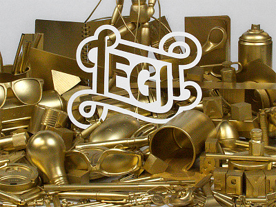 Gold stuff design die cut gold legit lettering