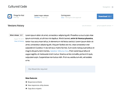 Release notes view flat front minimal release notes roadmap saas