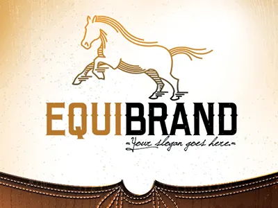 Western Horse Brand Promo Kit grunge horse logo horseshoe outdoors rope rust scroll scrollwork vintage west western wild west