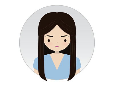 Avatar avatar blueshirt girl hair illustration