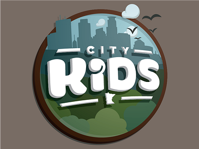 City Kids Logo brand branding church circle icon identity illustration kid logo minneapolis minnesota mn