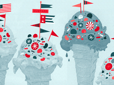 Snacks Quarterly animated design flag food gif ice cream illustration little friends of printmaking snacks
