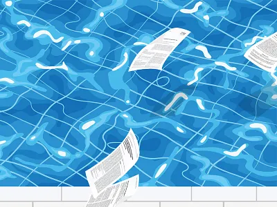 Summer Business editorial holiday illustration paper summer water work