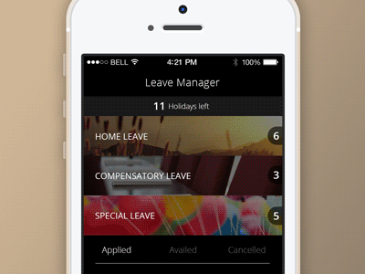 Leave Manager animation animation app gif holiday ios leave manager smooth