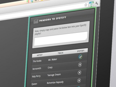 Chrome Plugin dark gradient green input ui