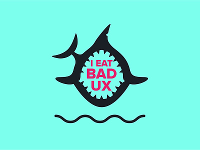 UI Shark flat icon illustration shark