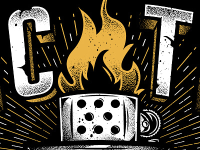 Zippo fire lighter stippling sunburst vector zippo