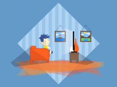 Video Games 2d ae after effects animation character flat fun home kid living room video game