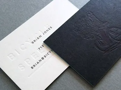 BSS BC bc blind business card letterpress minimal print