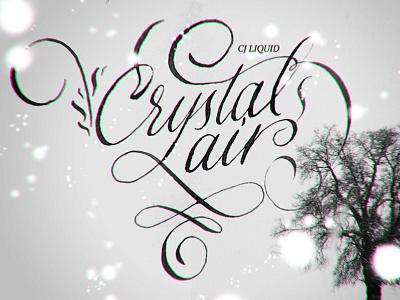 Daily music with my calligraphy: CJ Liquid – Crystal Air air calligraphy cd cover music typography