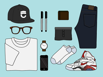 Daily Uniform 30dc613 clothes drawing kicks nike ootd vector