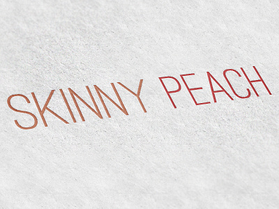 Logo for Skinny Peach branding greeting card identity logo orange peach retro skinny peach