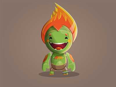 Blanka blanka character design street fighter vector