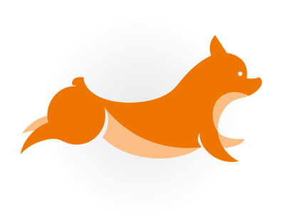 Corgi Mark animal corgi dog grid logo mark orange simple skillshare