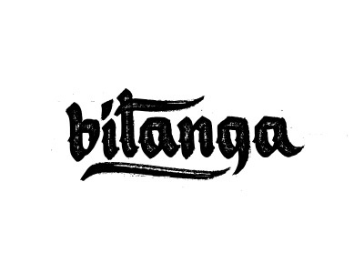 Bitanga blacketters calligraphy fraktur lettering logo