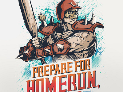 Prepare For Homerun, Mortal art baseball homerun illustration kahn kombat mortal parody shao