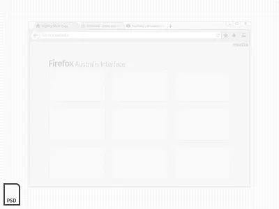 Firefox UI Wireframe [PSD] browser firefox interface mozilla psd source wireframe