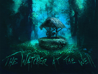 The Watcher at the Well album art album cover forest magical mystical nature plants trees typography water well woods