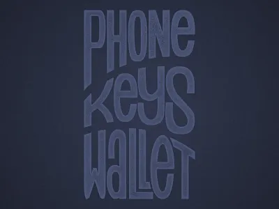 Phonekeyswallet font hand lettering keys lettering phone sans serif typography wallet