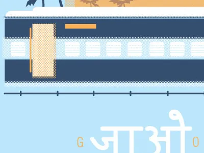 India Rail illustration india poster train