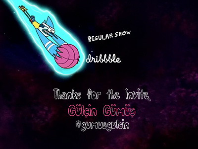 Thanks @gumusgulcin dribble dribble invite dribble thanks invitation mordecai reguler show reguler show mordecai thanks