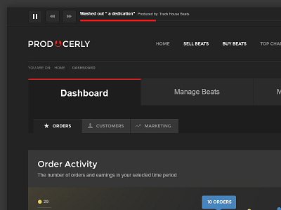 Sneak peek of my new project dashboard graph stats