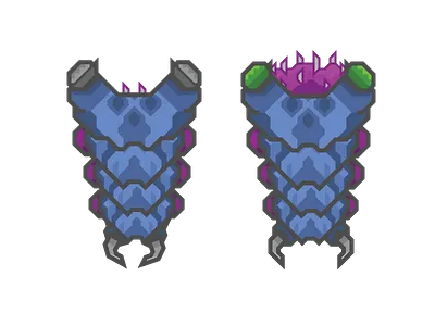 Poopy alien creature enemy game art monster pincers