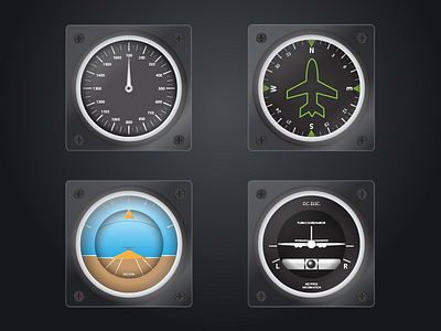 Some WIP Plane Gauges airplane aviation gauge plane vector