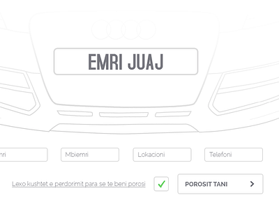 Car Plate Order car clean form order plate vector