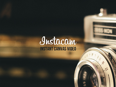 Instacam camera canvas development javascript jquery plugin video webcam