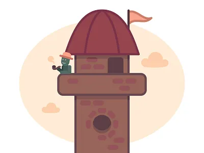 Mr Olaf in the tower flat mrolaf pipe tower vector