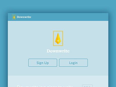 Downwrite Login login markdown ui design whitney work in progress