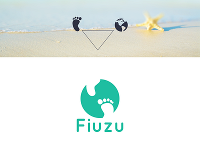 Option 2 earth f feet fiuzu flat foot icon logo plane travel viet nam