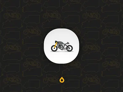 Cafe Racer bike cafe icon illustration moto motorbike racer