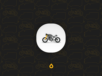 Cafe Racer bike cafe icon illustration moto motorbike racer